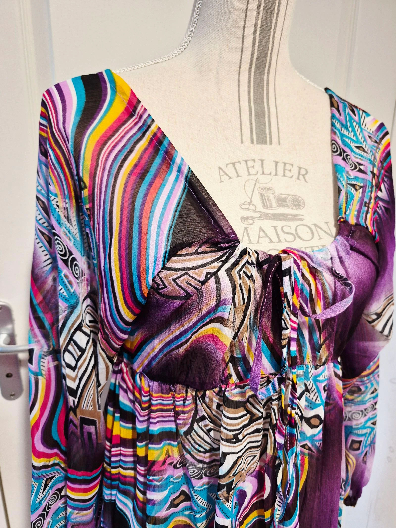 Colorful bohemian sheer dress - One size fits all – photo 3